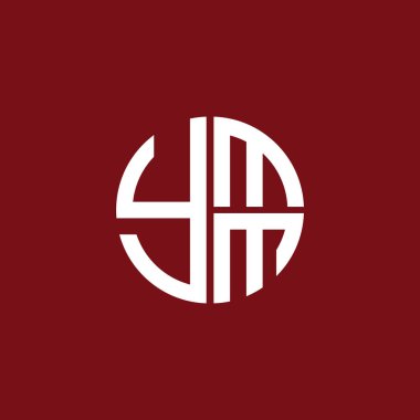YMM logosu YMM simgesi YMMM vektörü monogram YMMMletter YMMMM Çemberi YMMDüz Modern düz soyut logo tasarımı