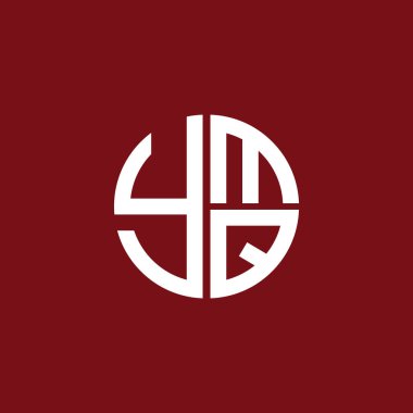YMQ logosu YMQvektör YMQ monogramı YMQletter YMQimalist YMQQ Circle YMQflat modern düz soyut logo tasarımı