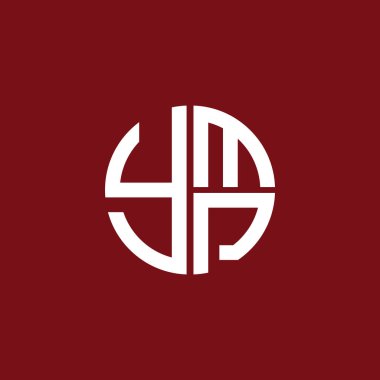 YMP logosu YMP simgesi YMPvektör YMP monogramı YMPletter YMPminimalist YMP Çemberi Eşsiz modern düz soyut logo tasarımı