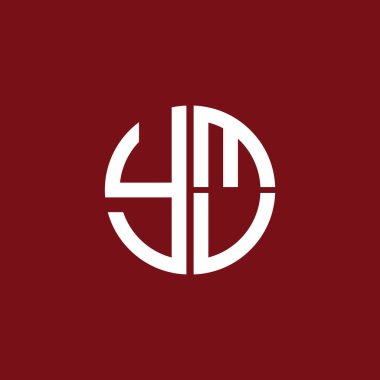 YMV logosu YMV simgesi YMVV vektör YMVV monogram YMVV harfi YMVMV Çember YMVdüz modern düz soyut logo tasarımı