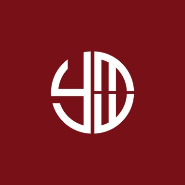 YMW logosu YMW simgesi YMWvektörü YMWW monogram YMWletter YMWminimalist YMW Circle YMWflat modern düz soyut logo tasarımı