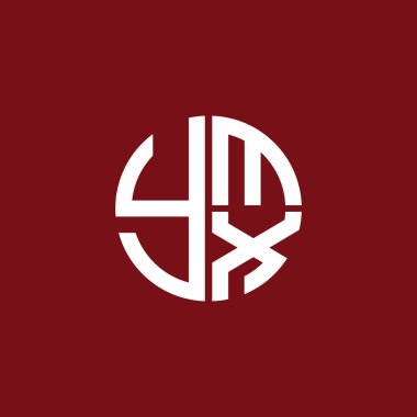 YMX logosu YMX simgesi YMXvektör YMXX monogramı YMXletter YMXXX dairesi YMXDüz modern düz soyut logo tasarımı