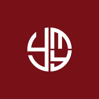 YMY logosu YMY simgesi YMYME monogram YMYletter YMY Çemberi YMYdüz modern düz soyut logo tasarımı