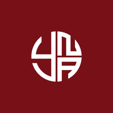 YNA logosu YNAvector YNA monogramı YNAletter YNAminimalist YNA Çemberi YNAflat Eşsiz modern düz soyut logo tasarımı