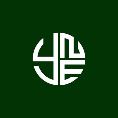 YNE logosu YNEvector YNE monogramı YNEminimalist YNE Çemberi YNEDüz Modern düz soyut logo tasarımı