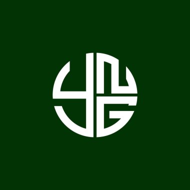 YNG logosu YNGvektör YNG monogramı YNGletter YNGminimalist YNG Çemberi Eşsiz modern düz soyut logo tasarımı