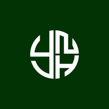 YNH logosu YNHH simgesi YNHH monogram YNHletter YNHminimalist YNH Çemberi YNHDüz Modern düz soyut logo tasarımı