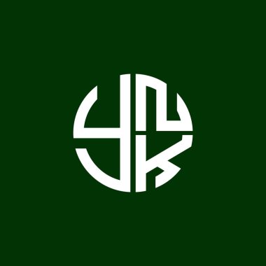 YNK logo YNK simgesi YNKvektör YNK monogramı YNKletter YNKminimalist YNK Çemberi Eşsiz modern düz soyut logo tasarımı