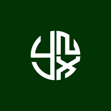 YNX logosu YNXvector YNX simgesi monogram YNXletter YNXimalist YNX Çember YNXDüz modern düz soyut logo tasarımı