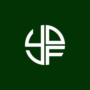 YOF logosu YOFvektör YOF monogramı YOFminimalist YOF Circle YOFflat Eşsiz modern düz soyut logo tasarımı