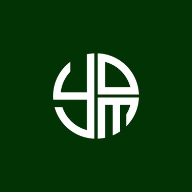 YOM logosu YOM simgesi YOM vektörü YOM monogram YOM harfi YOM minimalist YOM Çember YOM yassı modern düz soyut logo tasarımı