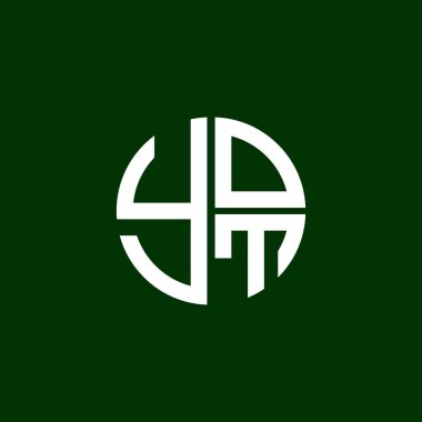YOT logosu YOT simgesi YOT vektörü YOT monogram YOT harfi YOT minimalist YOT Çember YOT yassı modern düz soyut logo tasarımı