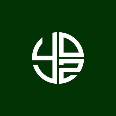 YOZ logosu YOZ simgesi YOZ vektörü YOZ monogram YOZ harfi YOZ minimalist YOZ Circle YOZ yassı modern düz soyut logo tasarımı