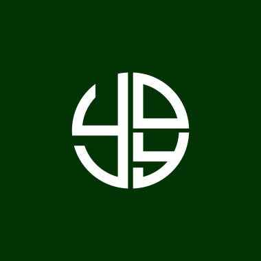 YOY logosu YOY simgesi YOY vektörü YOY monogram YOY harfi YOY minimalist YOY Çember YOY düz modern düz soyut logo tasarımı