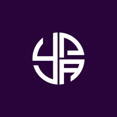 YPA logosu YPA simgesi YPA vektörü YPA monogram YPA harfi YPA minimalist YPA dairesi düz modern düz soyut logo tasarımı