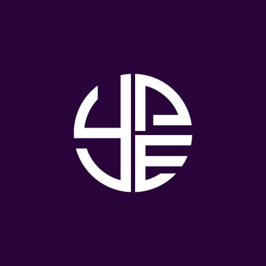 YPE logosu YPE simgesi YPE vektörü YPE monogram YPE harfi YPE minimalist YPE Çember YPE düz modern düz soyut logo tasarımı