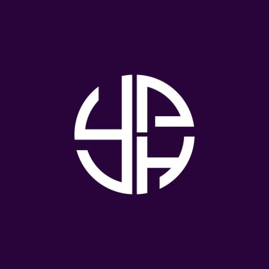 YPH logosu YPH simgesi YPH vektörü YPH monogram YPH harfi YPH minimalist YPH Circle YPH düz modern düz soyut logo tasarımı