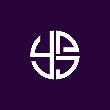 YPJ logosu YPJ simgesi YPJ vektörü YPJ harfinin baş harfi YPJ minimalist YPJ Circle YPJ yassı modern düz soyut logo tasarımı