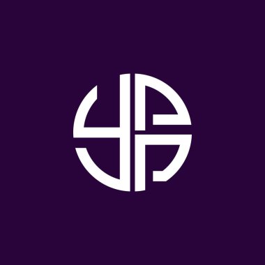 YPP logosu YPP simgesi YPP vektörü YPP harfi YPP minimalist YPP Çemberi düz modern düz soyut logo tasarımı
