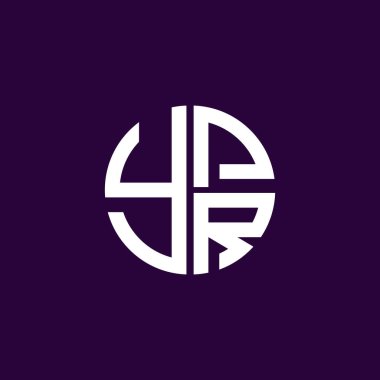 YPR logosu YPR ikonu YPR vektörü YPR monogram YPR harfi YPR minimalist YPR dairesi düz modern düz soyut logo tasarımı