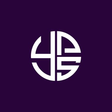 YPS logo YPS simgesi YPS vektörü YPS monogram YPS harfi YPS minimalist YPS YPS dairesi düz modern düz soyut logo tasarımı