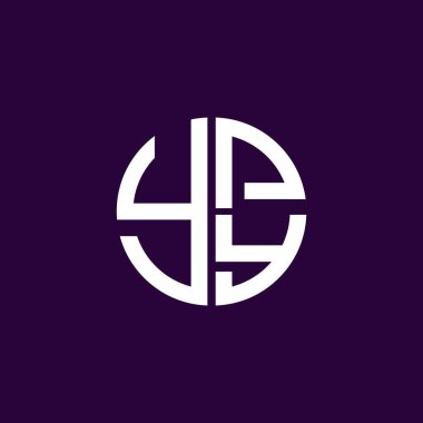 YPY logosu YPY ikonu YPY vektörü YPY monogram YPY harfi YPY minimalist YPY Circle YPY düz modern düz soyut logo tasarımı