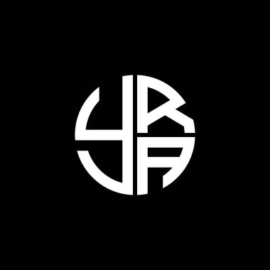 YRA logosu YRAvector YRA monogramı YRAletter YRAminimalist YRA Circle YRAflat Eşsiz modern düz soyut logo tasarımı