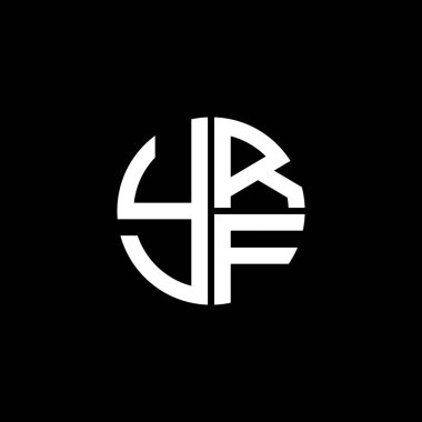 YRF logosu YRFvektör YRRF monogramı YRFletter YRFminimalist YRF Çemberi Eşsiz modern düz soyut logo tasarımı