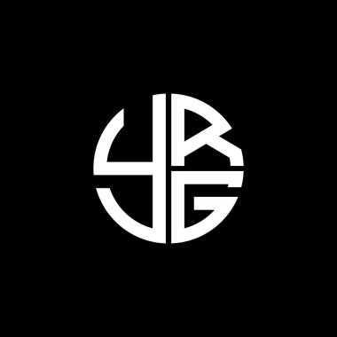 YRG logosu YRGvektör YRG monogramı YRGletter YRGminimalist YRG Dairesi Eşsiz modern düz soyut logo tasarımı