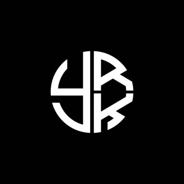 YRK logosu YRKvector YRKvector monogramı YRKletter YRKminimalist YRK Circle YRKflat Modern düz soyut logo tasarımı