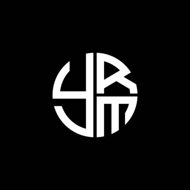 YRM logosu YRMvektör YRMM monogramı YRMletter YRMMMRM Dairesi Eşsiz modern düz soyut logo tasarımı