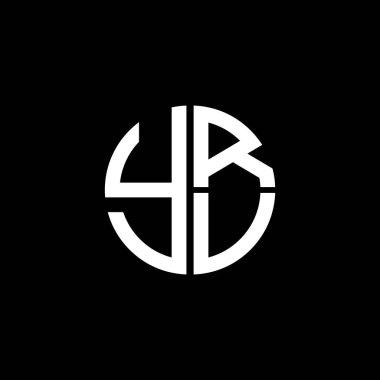 YRV logosu YRVV simgesi YRVV vektörü monogram YRVV harfi YRVminimalist YRV Circle YRVDüz Modern düz soyut logo tasarımı