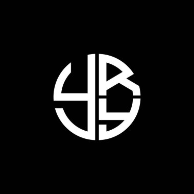YRY logosu YRYRY simgesi YRYRY monogramı YRYminimalist YRY Circle YRYflat Modern düz soyut logo tasarımı