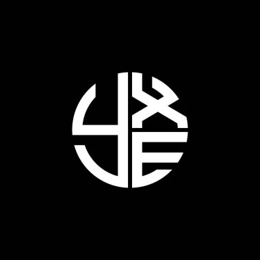 YXE logosu YXE simgesi YXEvector YXE monogramı YXEletter YXEminimalist YXE Circle YXEflat Modern düz soyut logo tasarımı