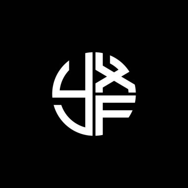 YXF logosu YXF simgesi YXFvektör YXF monogramı YXFletter YXFminimalist YXF Circle YXFflat Modern düz soyut logo tasarımı