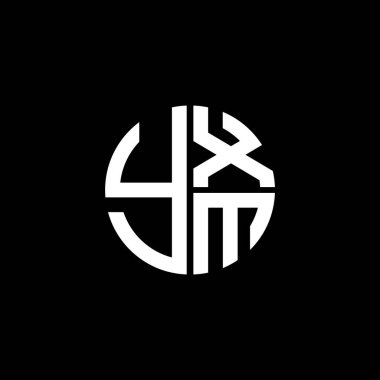 YXM logosu YXM simgesi YXMvektör YXM monogramı YXMletter YXMXM Çemberi YXMflat modern düz soyut logo tasarımı