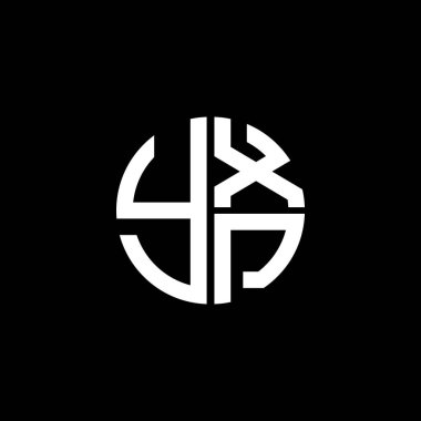 YXP logosu YXP simgesi YXPvektör YXP monogramı YXPletter YXPminimalist YXP Çember YXPflat Modern düz soyut logo tasarımı