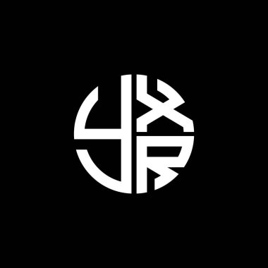 YXR logosu YXR simgesi YXRvektör YXRR monogramı YXRletter YXRXR minimalist YXR Circle YXRflat modern düz soyut logo tasarımı