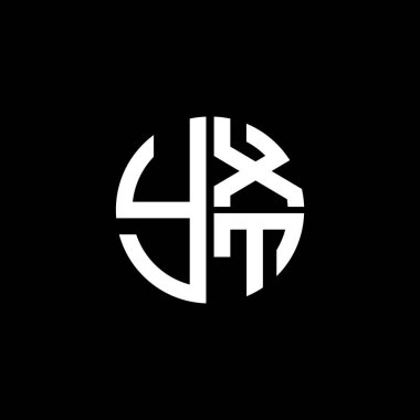 YXT logosu YXTvektör YXT monogramı YXTletter YXTMinimalist YXT Çemberi YXTflat modern düz soyut logo tasarımı