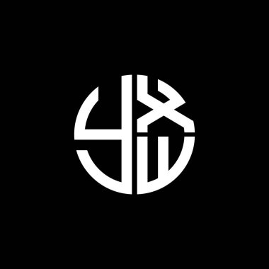 YXW logosu YXW simgesi YXWvektörü YXW monogram YXWletter YXWminimalist YXW Circle YXWflat modern düz soyut logo tasarımı