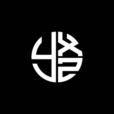 YXZ logosu YXZ simgesi YXZvector YXZ monogram YXZletter YXZZZZ Çemberi YXZDüz modern düz soyut logo tasarımı
