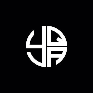 YQA logosu YQA simgesi YQA vektörü YQA harfi YQA minimalist YQA dairesi düz, modern, soyut logo tasarımı