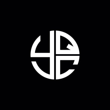 YQC logosu YQC vektörü YQC monogram YQC harfi YQC minimalist YQC Çember düz modern düz soyut logo tasarımı