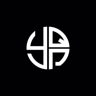 YQP logosu YQP simgesi YQP vektörü YQP harfi YQP minimalist YQP Çemberi düz, modern, soyut logo tasarımı