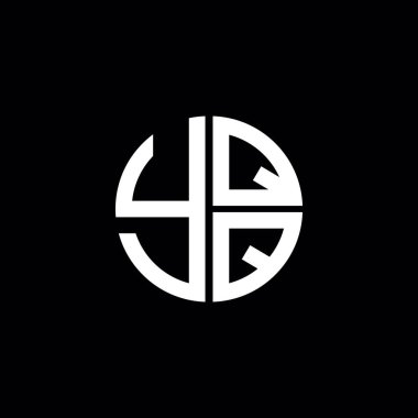 YQQ logosu YQQ simgesi YQQ vektörü YQQ harfi YQQ minimalist YQQ Çember YQQ düz, modern, soyut logo tasarımı