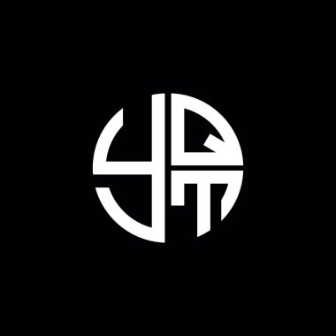 YQT logosu YQT simgesi YQT vektörü YQT harfi YQT minimalist YQT Çember YQT düz, modern, soyut logo tasarımı