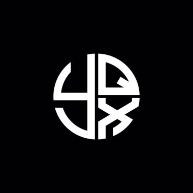 YQX logosu YQX simgesi YQX vektörü YQX harfi YQX minimalist YQX dairesi düz, modern, soyut logo tasarımı