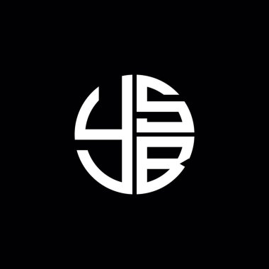 YSB logosu YSB simgesi YSB vektörü YSB monogram YSB harfi YSB minimalist YSB Çember YSB düz modern düz soyut logo tasarımı