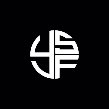 YSF logosu YSF vektörü YSF monogram YSF harfi YSF minimalist YSF Circle YSF düz modern düz soyut logo tasarımı
