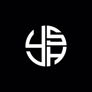 YSH logosu YSH simgesi YSH vektörü YSH monogram YSH harfi YSH minimalist YSH Circle YSH düz modern düz soyut logo tasarımı